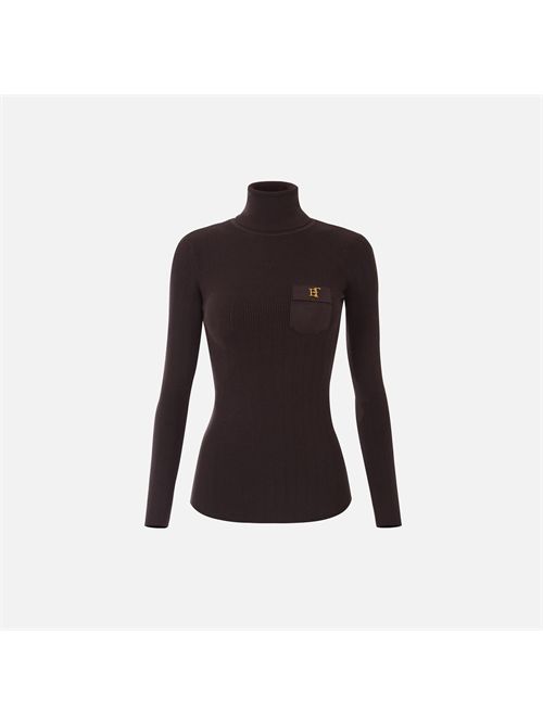 Dolcevita in maglia con ricami à jour ELISABETTA FRANCHI | MK05B66E2/EV9